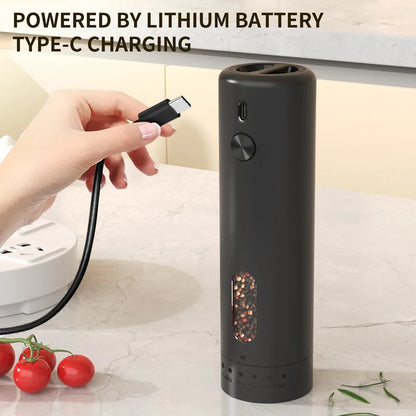 Rechargeable Electric Salt and Pepper Grinder Kitchen Accessories Adjustable Coarseness Automatic Spice Grinders Cooking Tools